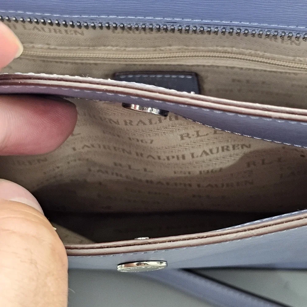Ralph‎ Lauren Newbury Halee-tt3-med Blue Mist Medium Tote Bag Purse NWOB!